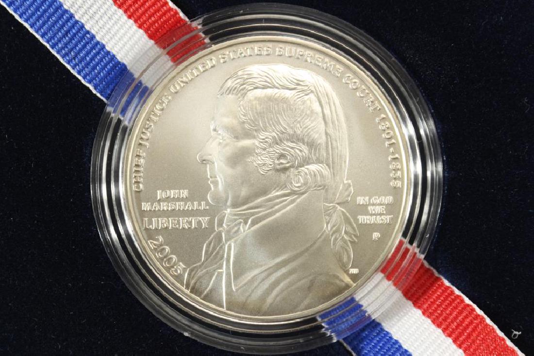 2005 CHIEF JUSTICE JOHN MARSHALL UNC SILVER DOLLAR: ORIGINAL US MINT PACKAGING