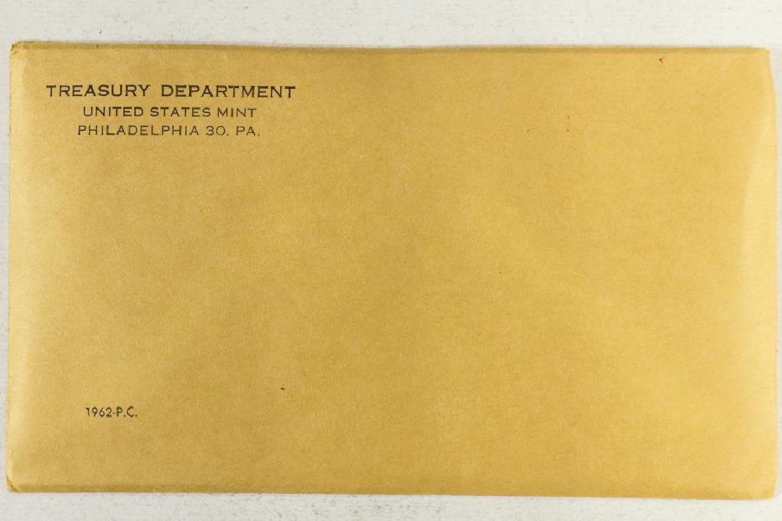 1962 US SILVER PROOF SET (WITH ENVELOPE) SEALED (1 of 2)