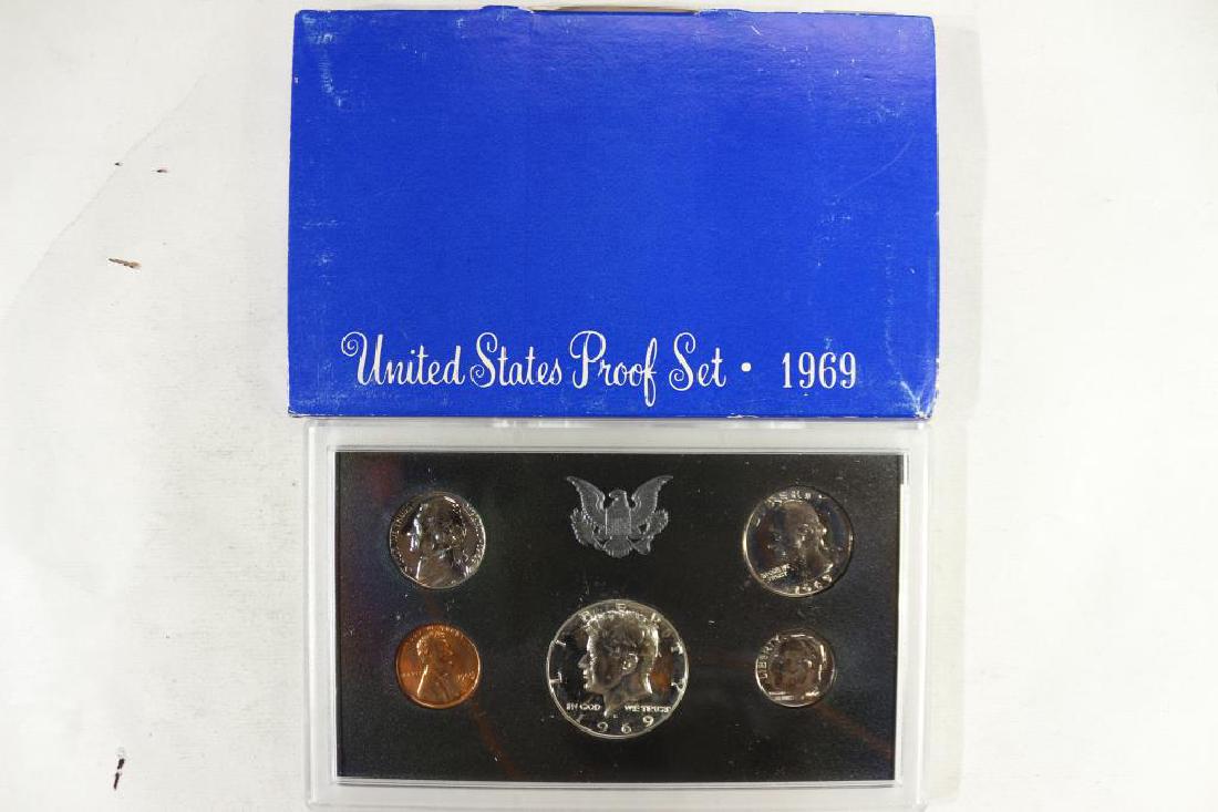1969 US PROOF SET WITH BOX, 40% SILVER JFK HALF (1 of 2)