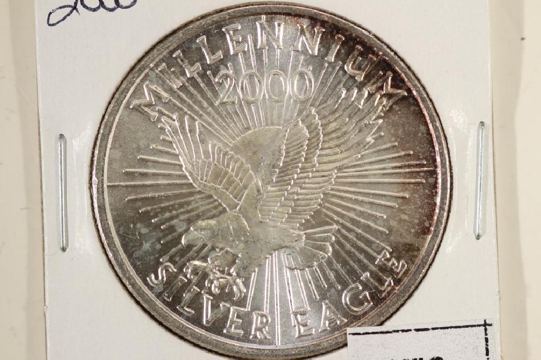 1 TROY OZ .999 FINE SILVER ROUND MILLENNIUM 2000 (1 of 2)