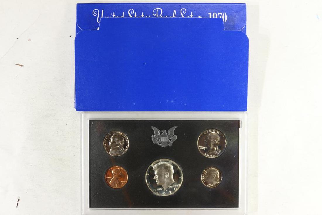 1970 US PROOF SET WITH BOX, 40% SILVER JFK HALF (1 of 2)