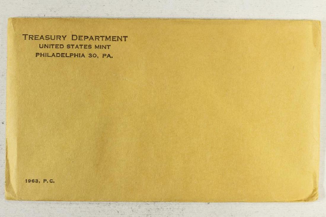 1963 US SILVER PROOF SET (WITH ENVELOPE) SEALED (1 of 2)