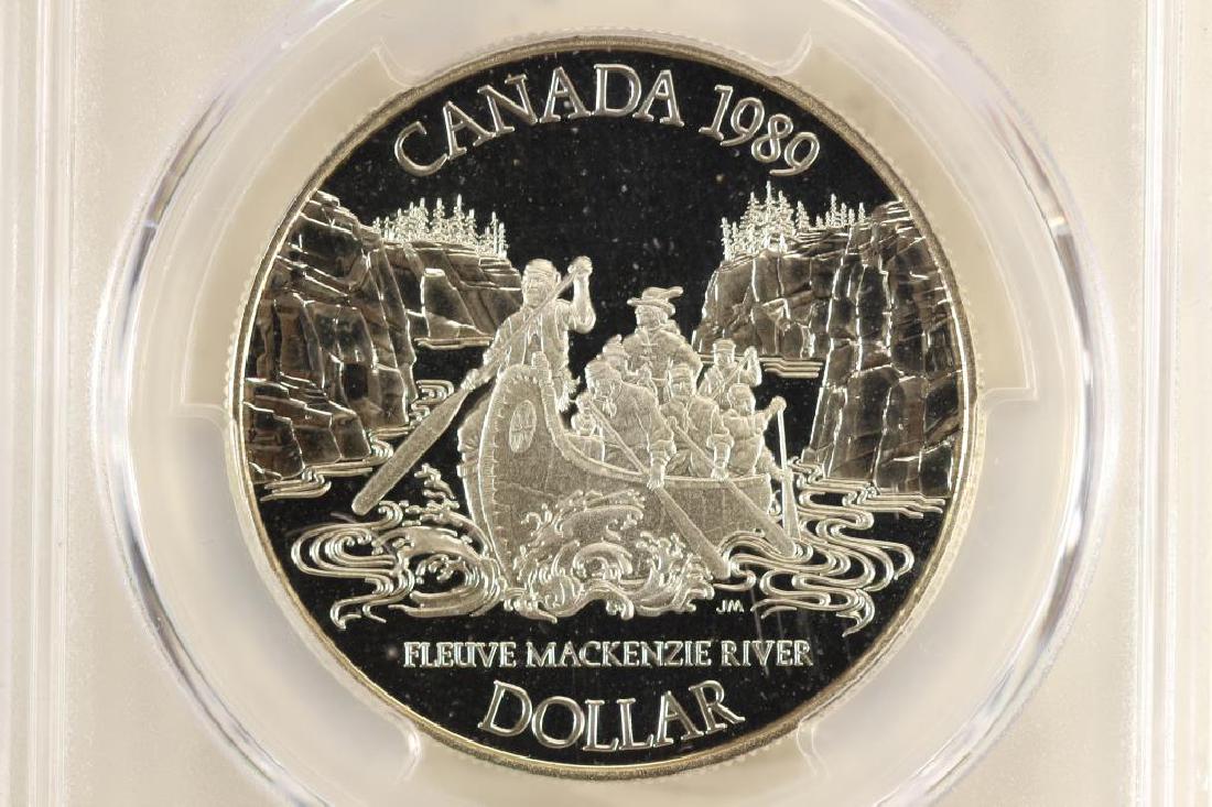 1989 CANADA MACKENZIE SILVER DOLLAR PCGS PR69 (1 of 3)