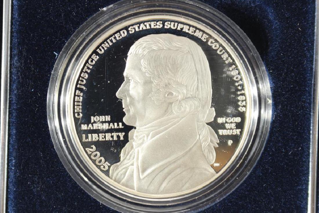 2005 CHIEF JUSTICE JOHN MARSHALL PROOF SILVER $: ORIGINAL US MINT PACKAGING