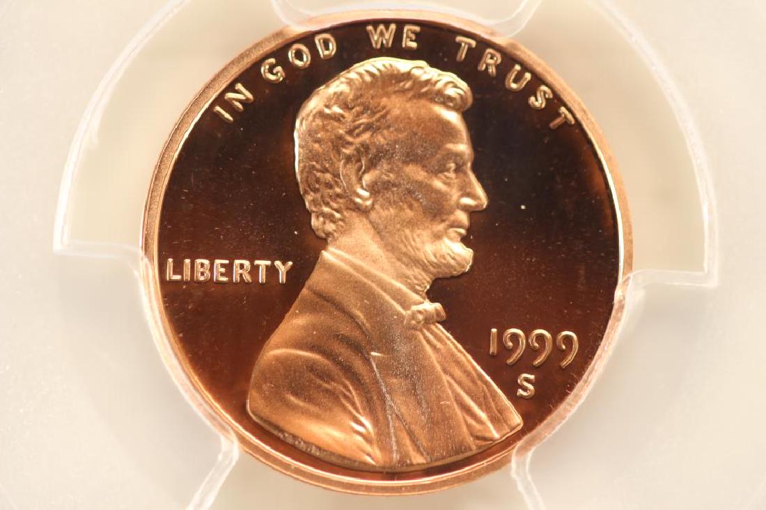 1999-S LINCOLN CENT PCGS PR69 RD DCAM (1 of 3)