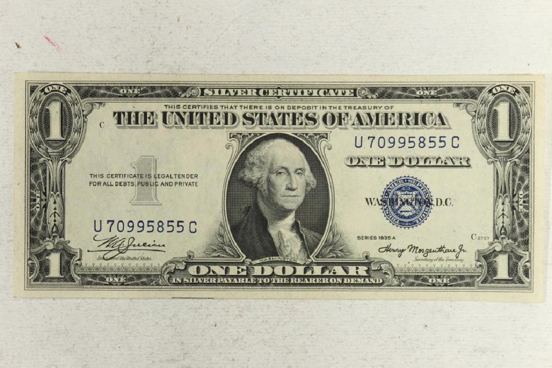1935-A $1 SILVER CERTIFICATE BLUE SEAL CRISP UNC (1 of 2)