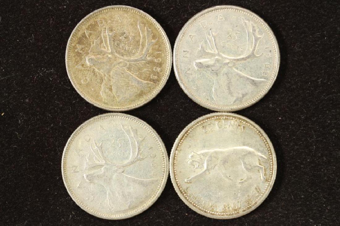 1953,60,64 & 67 CANADA SILVER 25 CENTS: You must call us at 1-763-862-8302 or email us at bidalotauction@aol.com with your credit card number directly. Thanks.