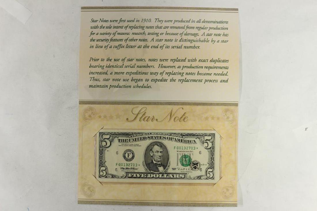 1995 $5 FRN STAR NOTE, ORIGINAL BEP PACKAGING (1 of 2)