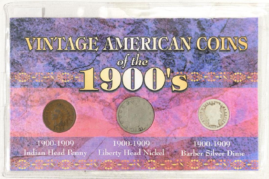 VINTAGE AMERICAN COINS OF THE 1900'S SET (1 of 2)
