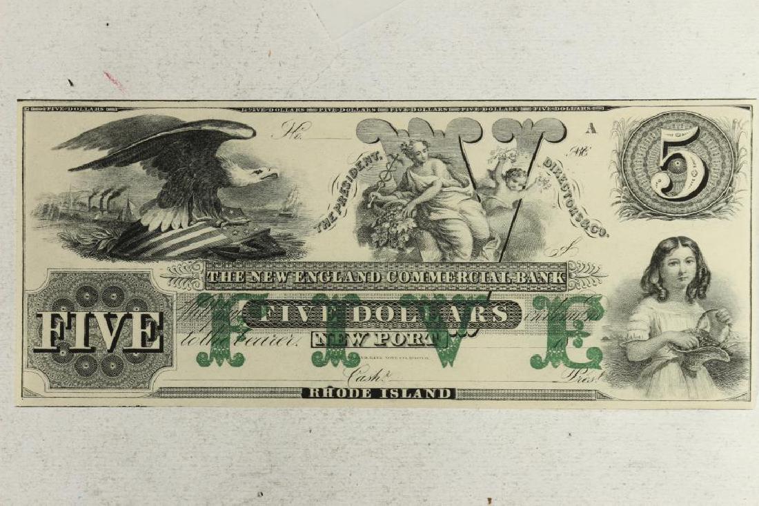 1800'S NEW ENGLAND COMMERCIAL BANK OF NEW PORT, (1 of 2)