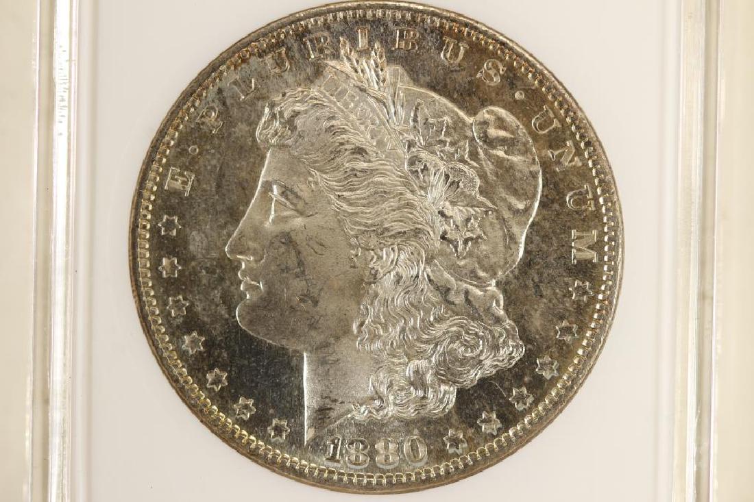 1880-S MORGAN SILVER DOLLAR ANACS MS62 (1 of 3)