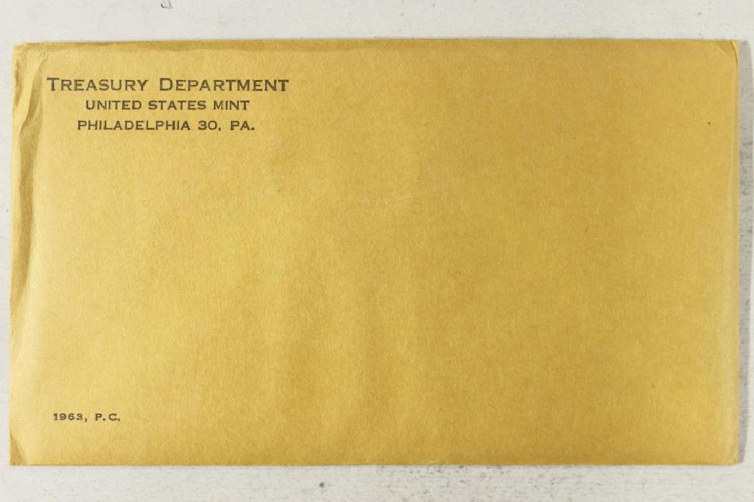 1963 US SILVER PROOF SET (WITH ENVELOPE) SEALED (1 of 2)