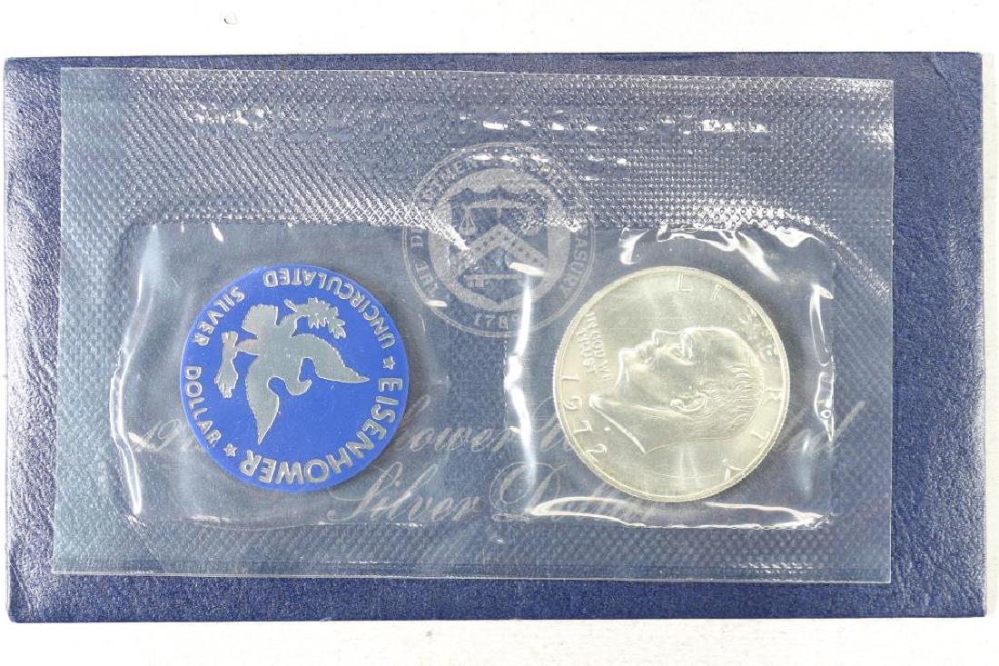 1972-S  IKE SILVER DOLLAR UNCIRCULATED (BLUE PACK) (1 of 2)