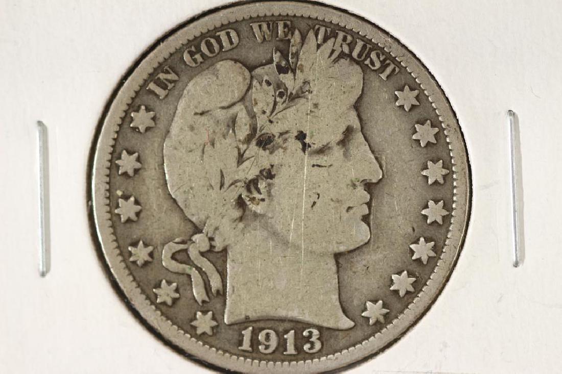 1913 BARBER HALF DOLLAR VERY GOOD KEY DATE (1 of 2)