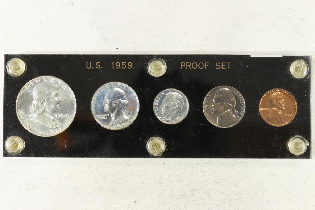 1959 US SILVER PROOF SET IN PLASTIC CASE (1 of 2)