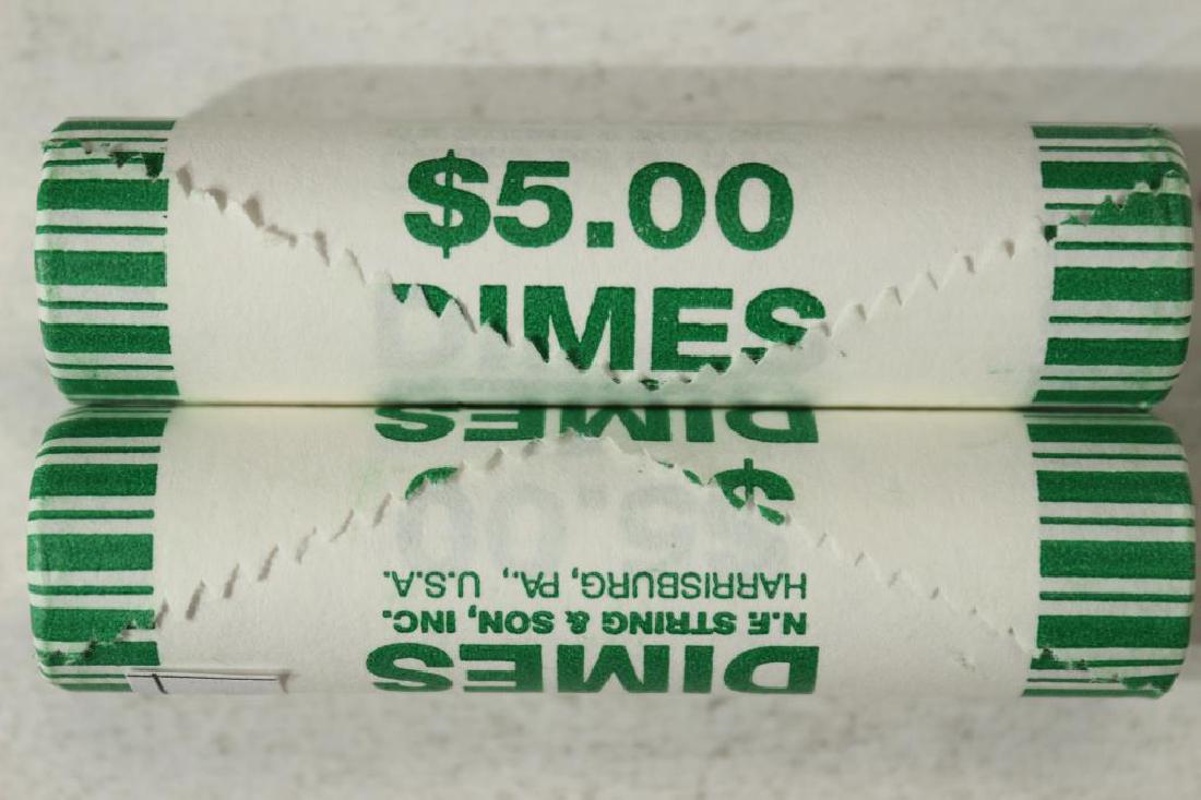 2-$5 ROLLS OF 2011-P ROOSEVELT DIMES BRILLIANT UNC (1 of 1)