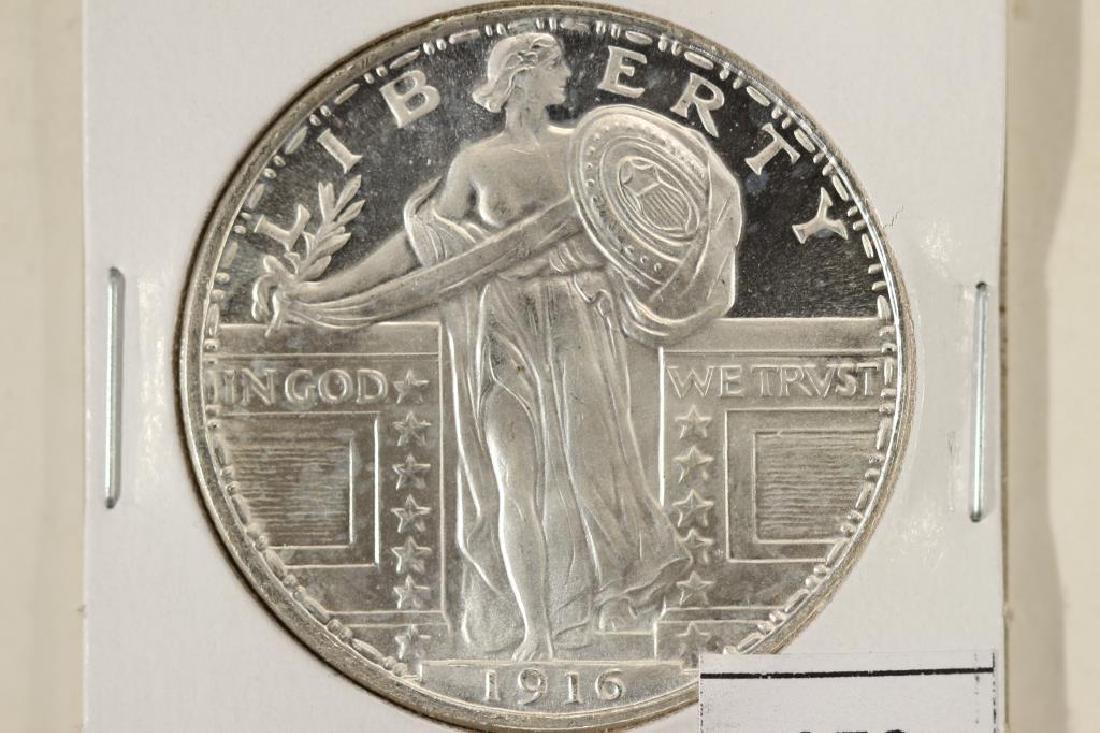 1 TROY OZ .999 FINE SILVER PROOF ROUND: STANDING LIBERTY BY GOLDEN STATE MINT