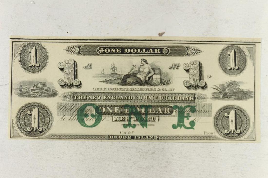 1800'S THE NEW ENGLAND COMMERCIAL BANK OF NEW PORT (1 of 2)