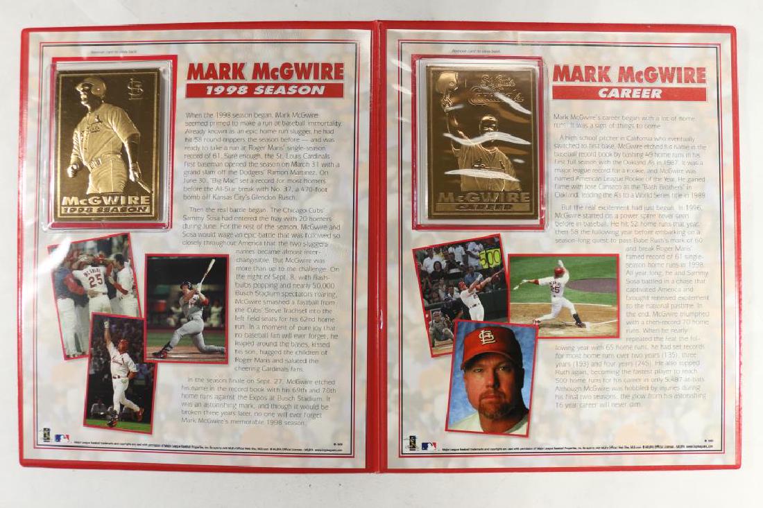 MARK MCGWIRE 22KT GOLD CARDS LICENSED BY (1 of 2)