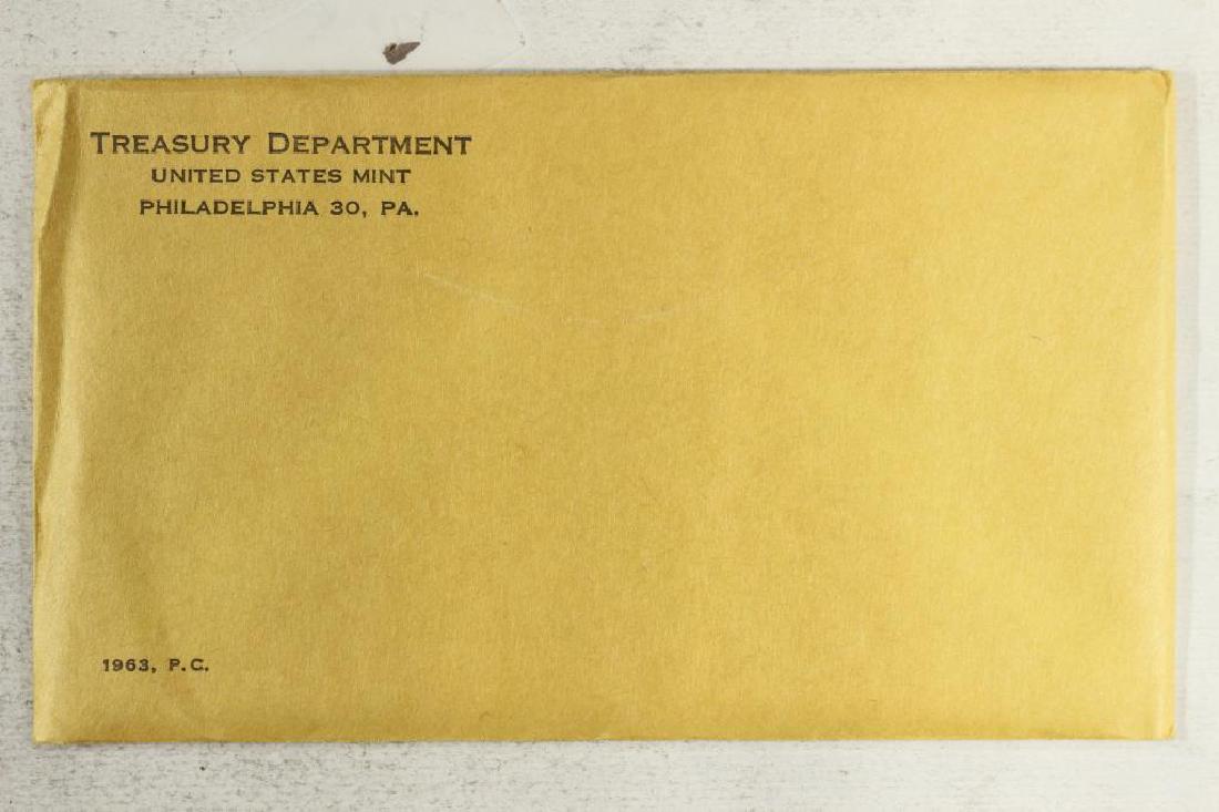 1963 US SILVER PROOF SET (WITH ENVELOPE) SEALED (1 of 2)
