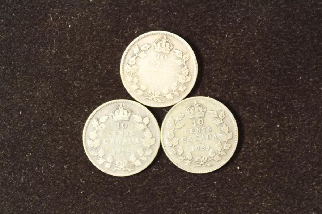 1916, 29 & 31 CANADA SILVER 10 CENTS (1 of 1)