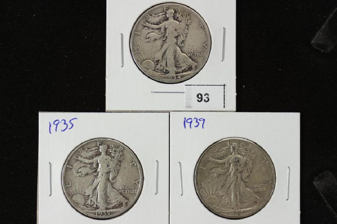1934,35 & 39 WALKING LIBERTY HALF DOLLAR (1 of 2)