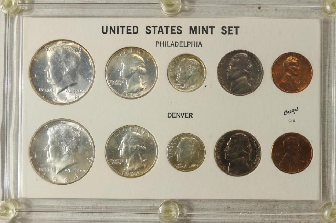 1964 SILVER US MINT SET IN CAPITAL PLASTICS HOLDER (1 of 2)