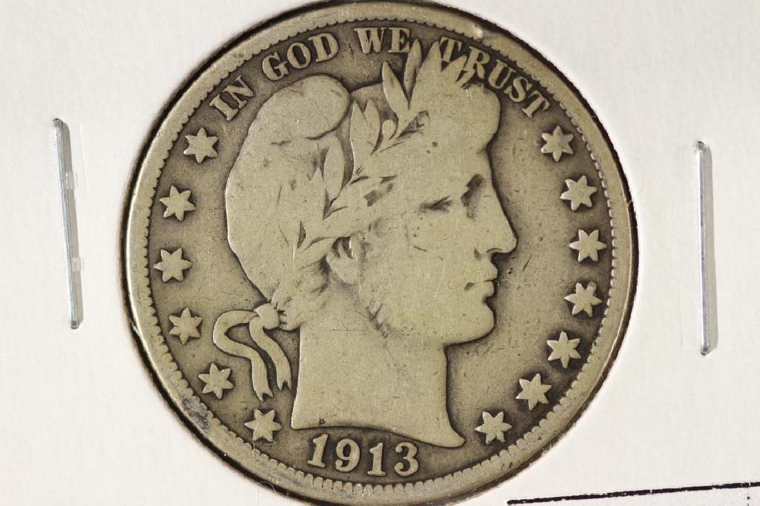 1913 BARBER HALF DOLLAR KEY DATE VERY GOOD (1 of 2)