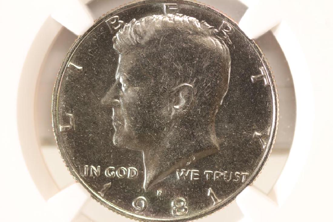 1981-P KENNEDY HALF DOLLAR NGC MS65 (1 of 3)