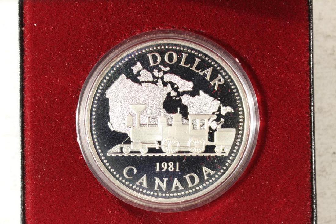 1981 CANADA LOCOMOTIVE PROOF SILVER DOLLAR (1 of 3)