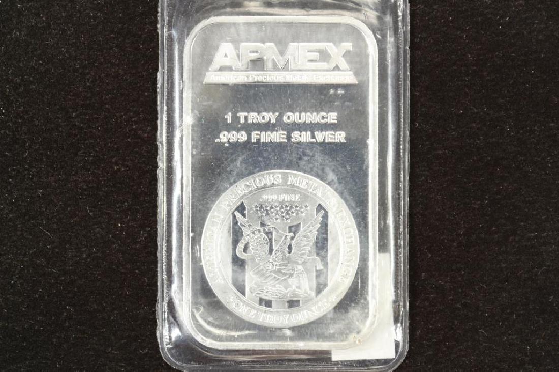 1 TROY OZ .999 FINE SILVER PROOF BAR APMEX: You must call us at 1-763-862-8302 or email us at bidalotauction@aol.com with your credit card number directly. Thanks.