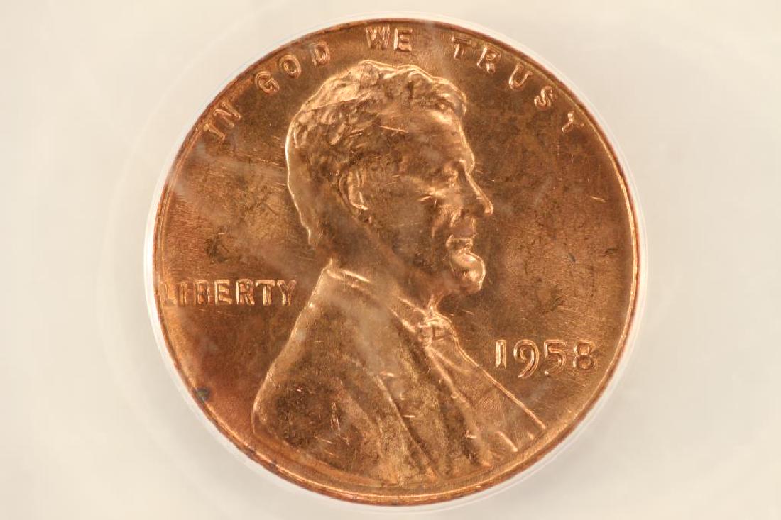 1958 OBV. DIE CRACKS MINOR DIE CHIPS ON REV. (1 of 3)