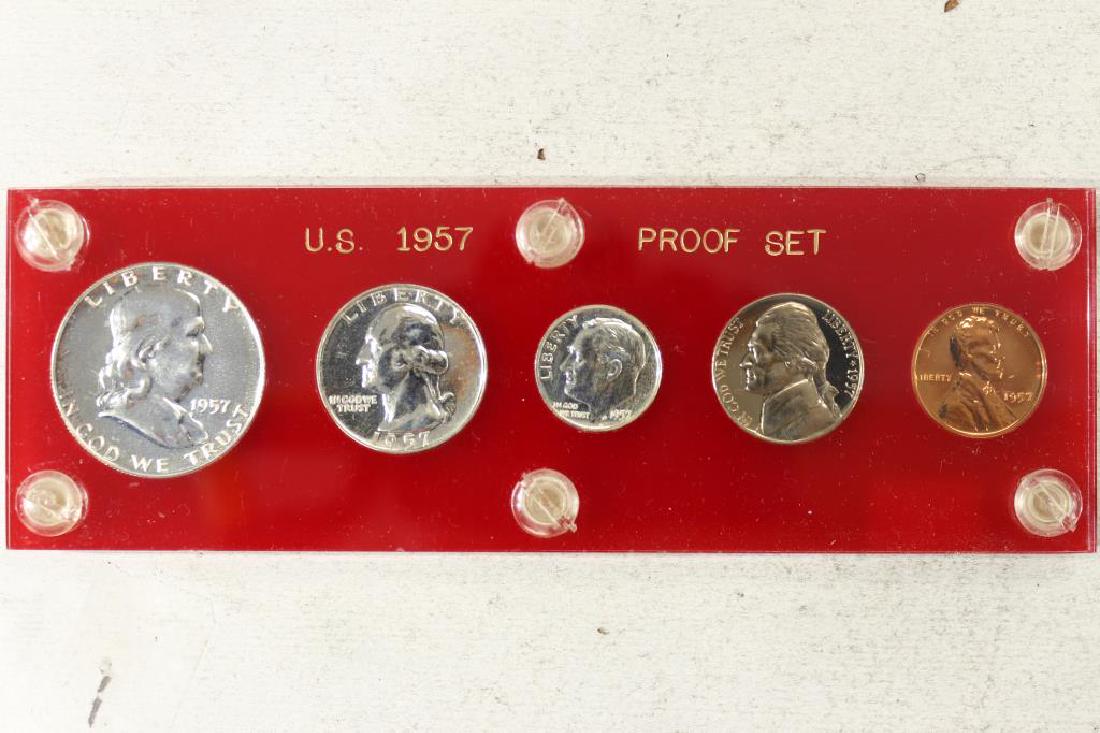 1957 US SILVER PROOF SET IN PLASTIC HOLDER (1 of 2)