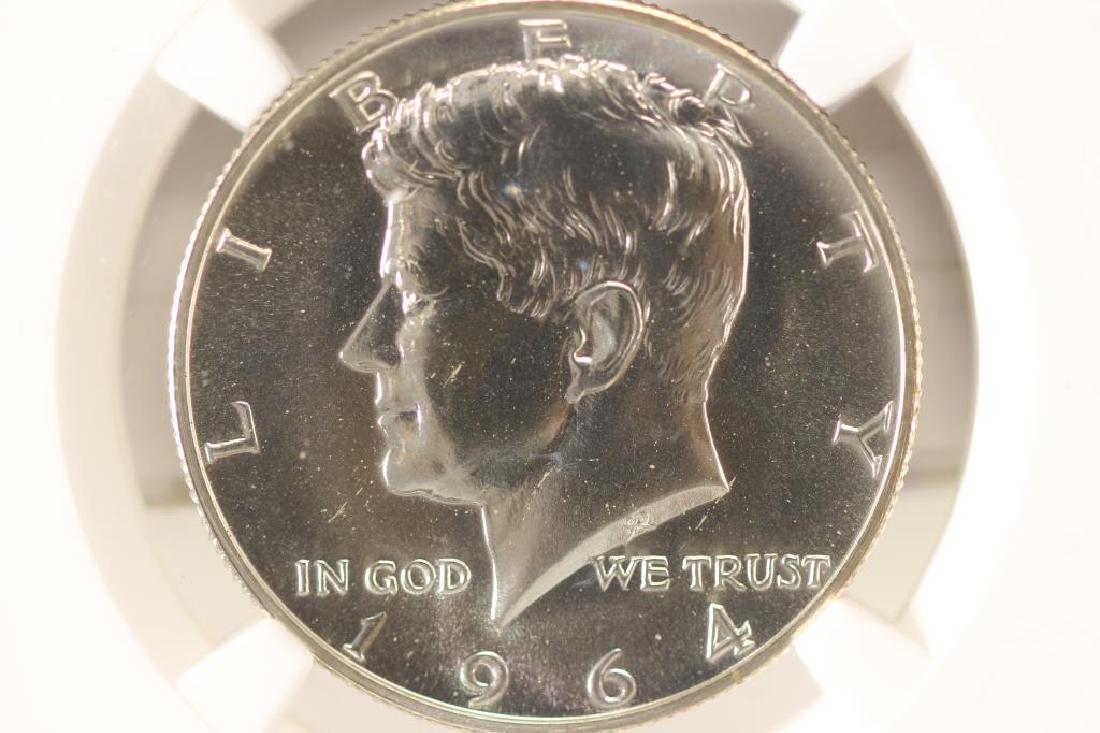 1964 90% SILVER KENNEDY HALF DOLLAR NGC PF67 (1 of 3)