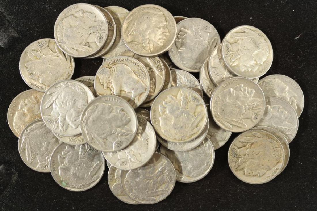40 ASSORTED FULL DATE 1930'S BUFFALO NICKELS (1 of 1)