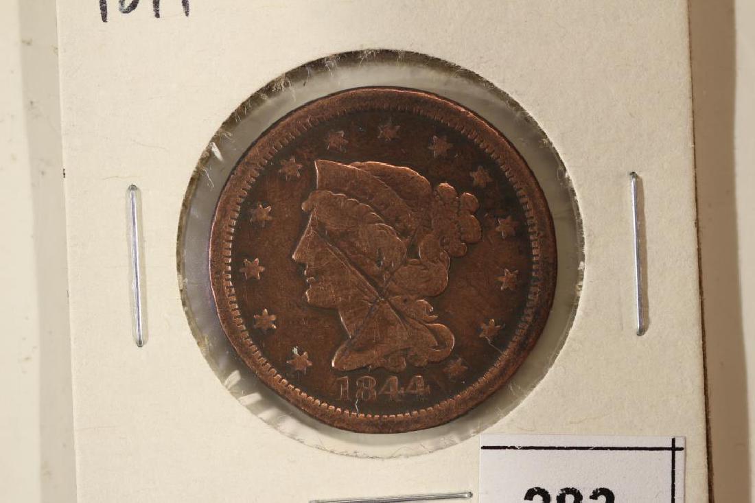 1844 US LARGE CENT WITH SCRATCHES (1 of 2)