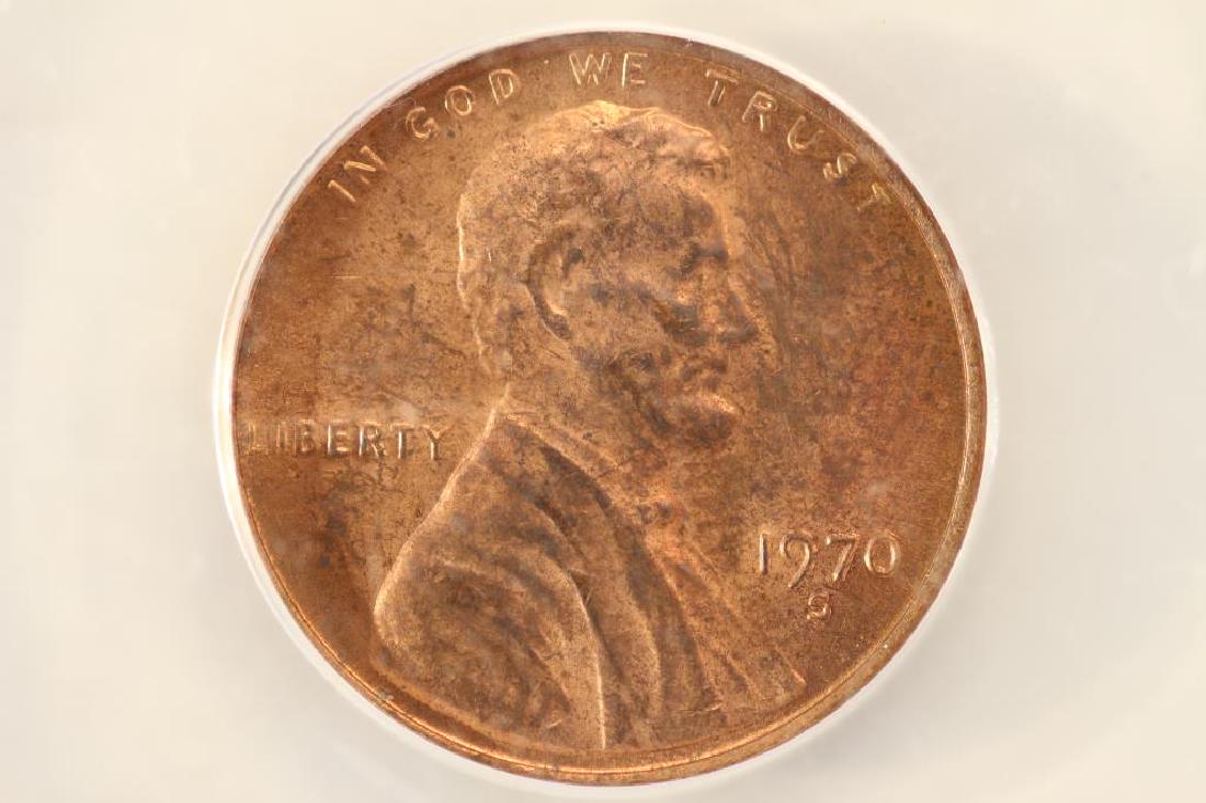1970-S LARGE DATE LINCOLN CENT ANACS MS63RB (1 of 3)