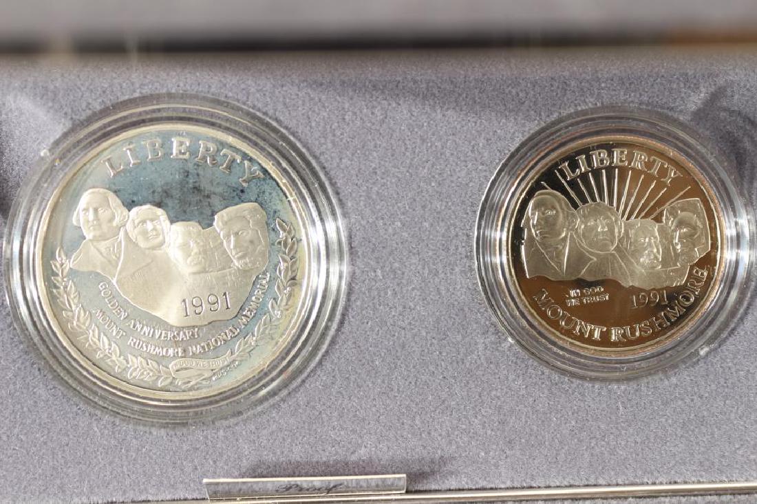 1991 MT. RUSHMORE ANNIVERSARY 2 COIN SET (1 of 3)