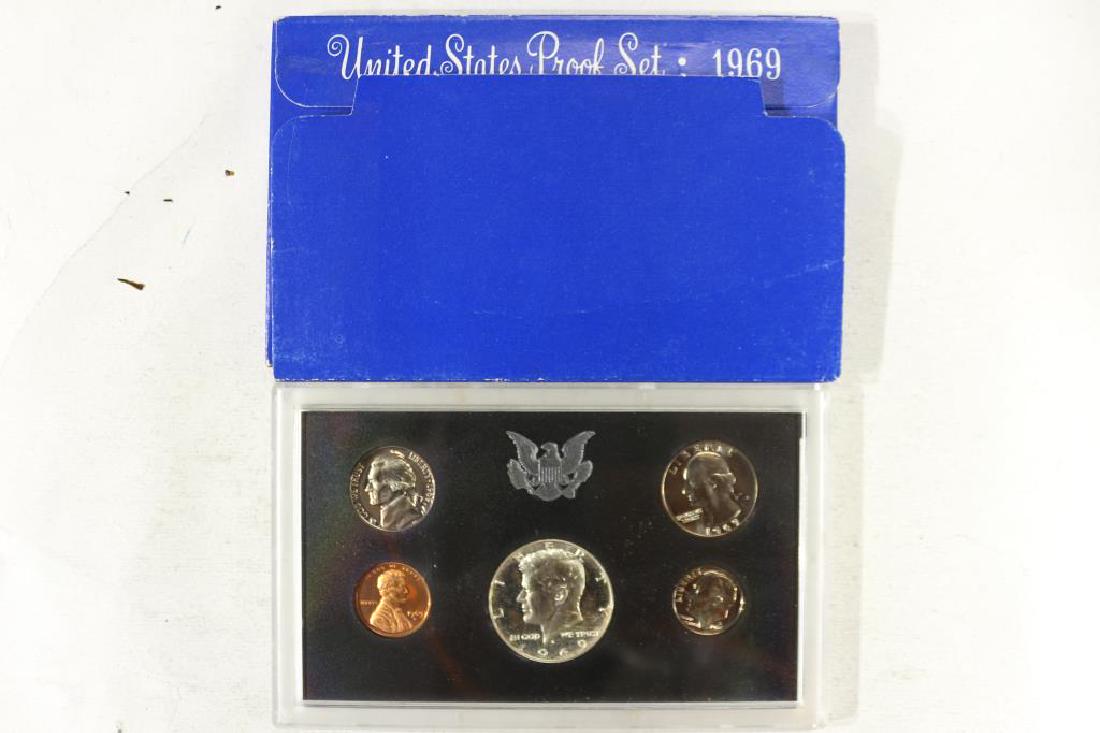 1969 US PROOF SET WITH BOX, 40% SILVER JFK HALF (1 of 2)