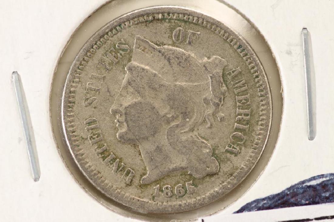 1865 THREE CENT PIECE (NICKEL) VERY GOOD (1 of 2)