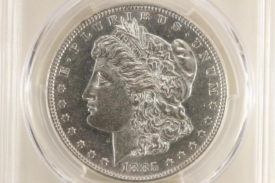 1885 MORGAN SILVER DOLLAR PCGS AU55 (1 of 3)