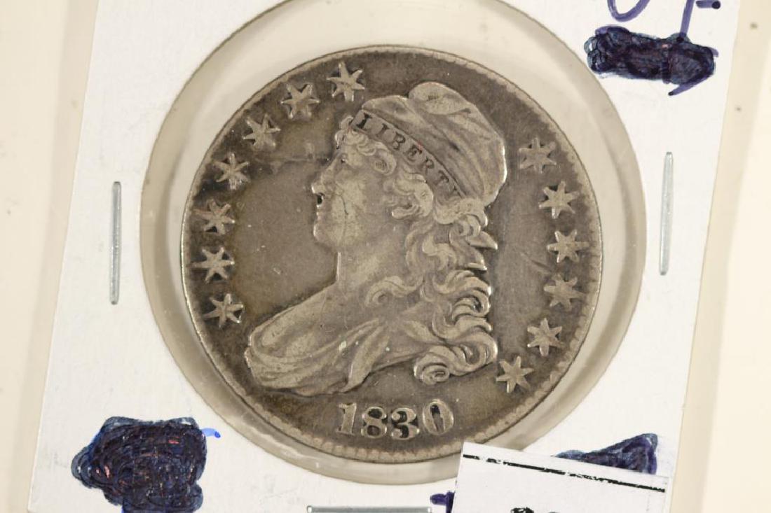 1830 CAPPED BUST HALF DOLLAR VERY FINE (1 of 2)