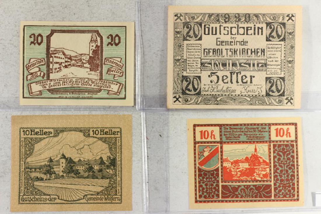 4 PIECES OF EARLY GERMAN NOTGELD 2-10 HELLERS (1 of 2)