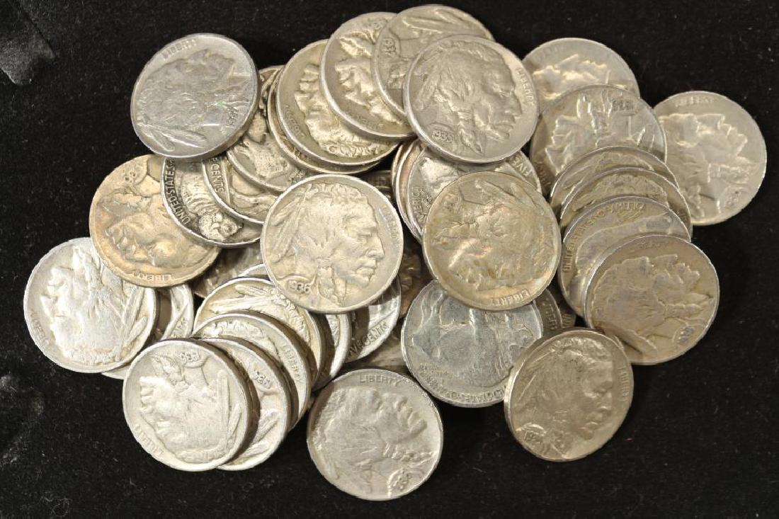 40 ASSORTED FULL DATE 1930'S BUFFALO NICKELS (1 of 1)