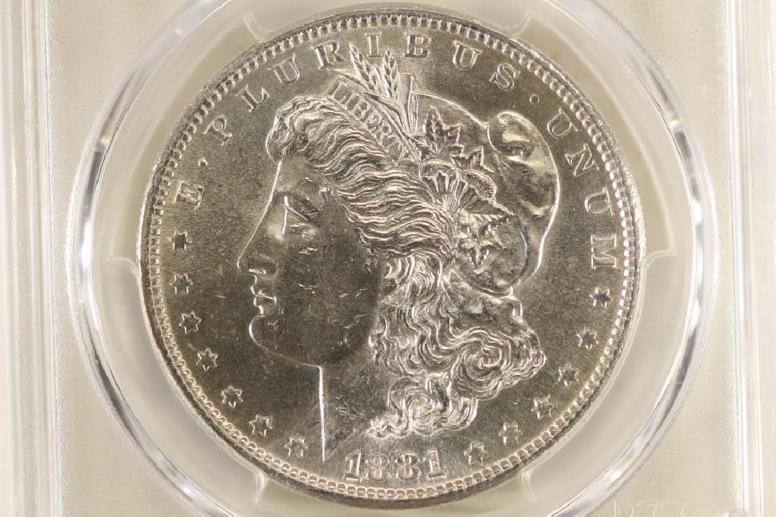 1881-S MORGAN SILVER DOLLAR PCGS MS62 (1 of 3)
