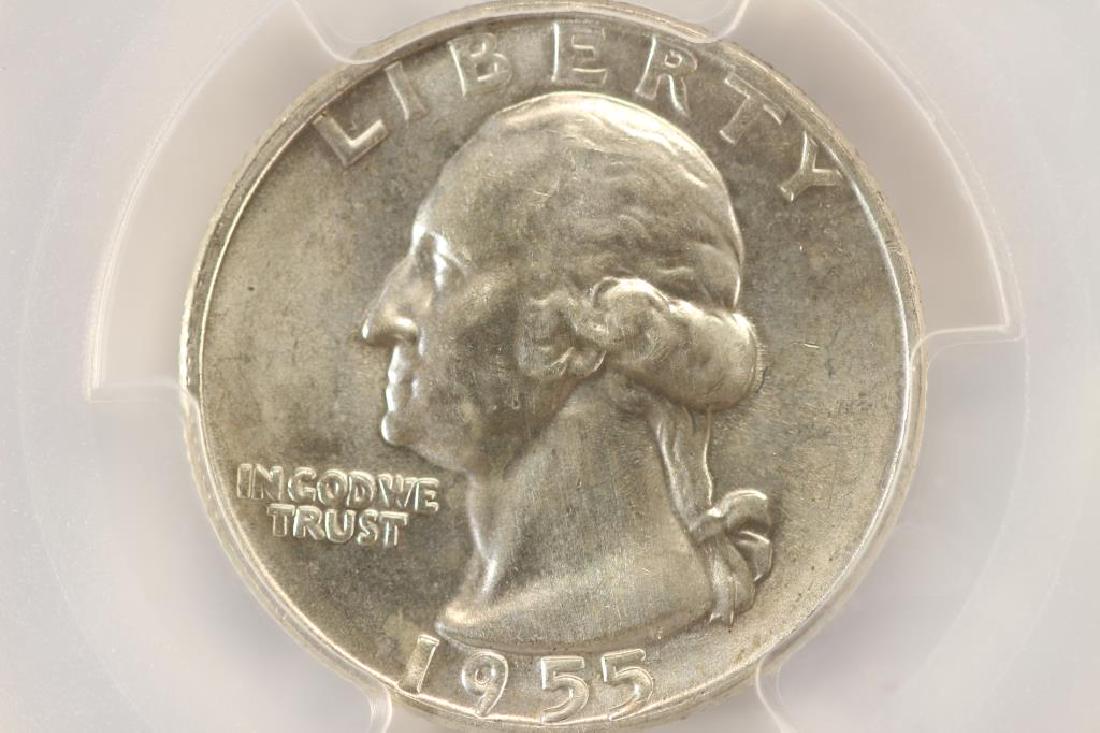 1955-D WASHINGTON SILVER QUARTER PCGS MS65 (1 of 3)