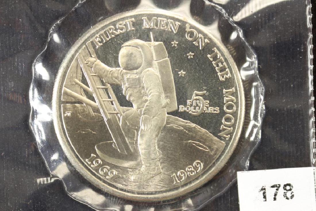 1989 MARSHALL ISLANDS $5 1ST MEN ON THE MOON: BRILLIANT UNC