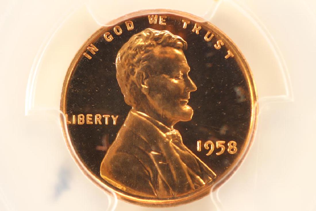 1958 LINCOLN CENT PCGS PR67RD (1 of 3)