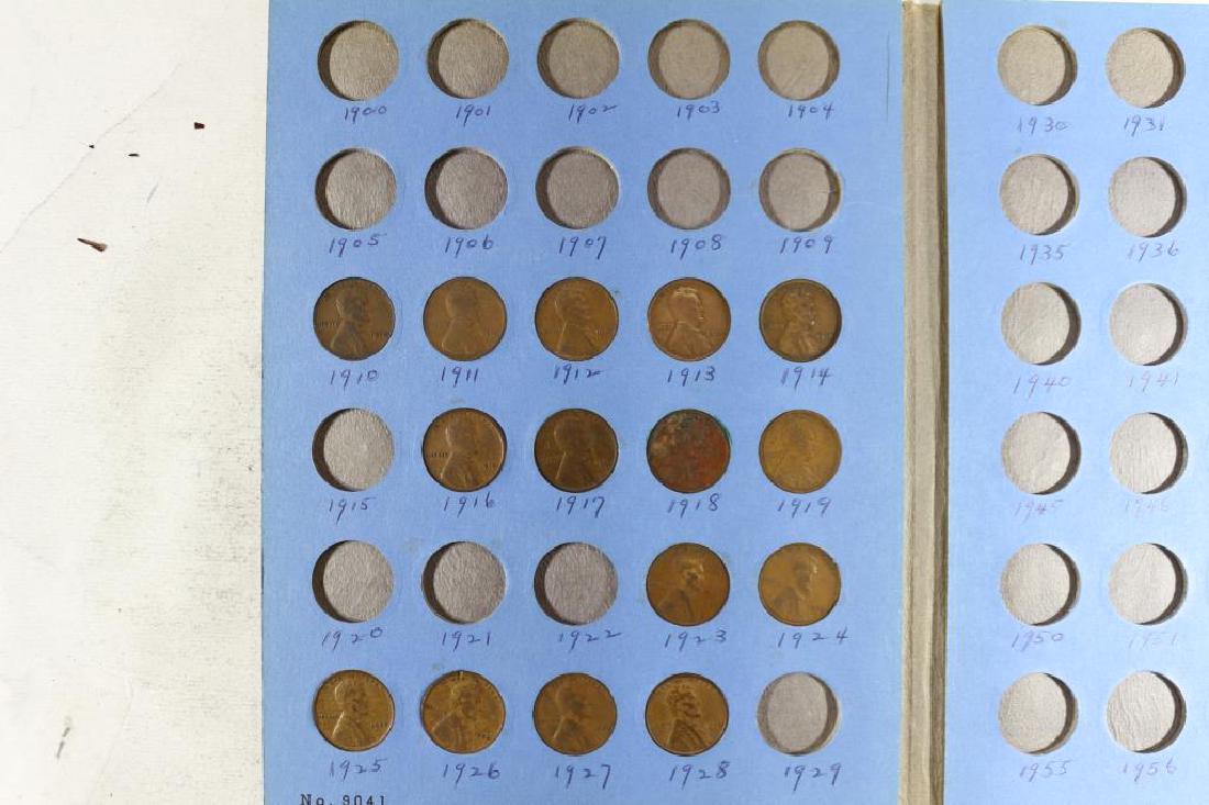 4 PARTIAL WHITMAN ALBUM SETS CENTS (45) COINS, (1 of 7)