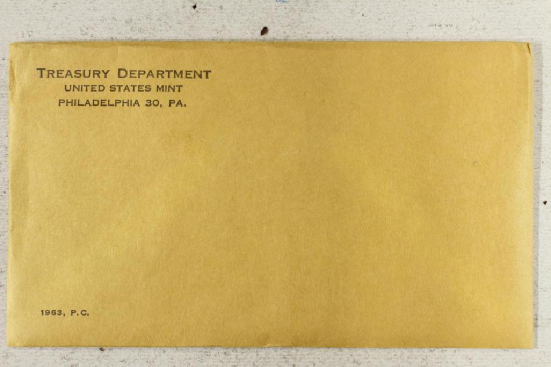 1963 US SILVER PROOF SET (WITH ENVELOPE) SEALED (1 of 2)